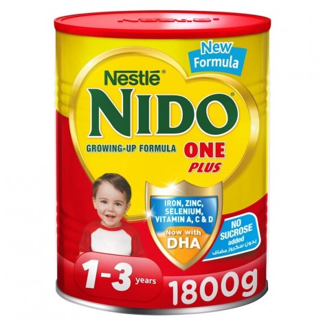 NESTLE NIDO One Plus growing up milk powder for toddlers 1-3 years 1800g tin