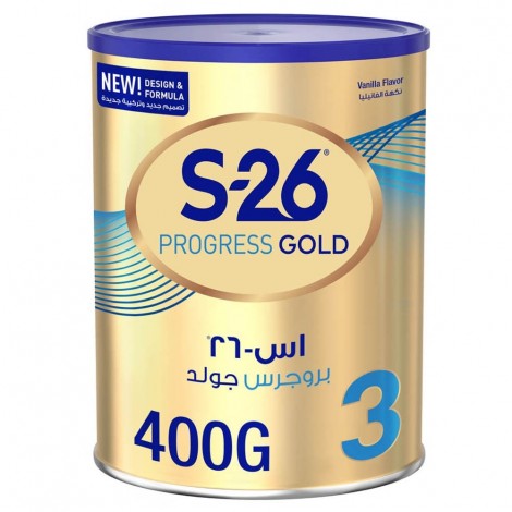 Wyeth S26 Progress Gold Stage 3, 1-3 Years Premium Milk Powder Tin 400g