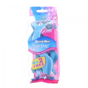 Supermax Women Disposable 4 Blade Pack of 4+ 2 Free Razors