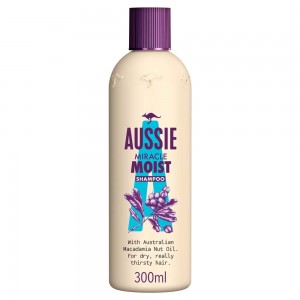 Aussie Miracle Moist Shampoo, For Dry, Really Thirsty Hair 300ML. Silicone & Paraben Free
