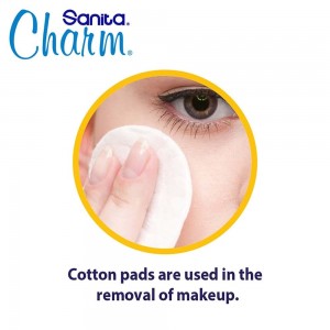 Sanita Charm 100% Cotton Pads, 240 (80X2+1) Pads