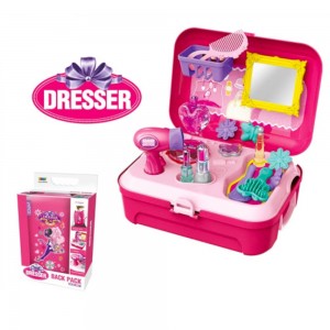 Bowa Dresser Backpack Playset with beauty accessories
