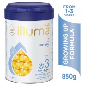 Wyeth Nutrition Illuma HMO Stage 3, 1-3 Years Super Premium Milk Powder for Toddlers Tin, 850g