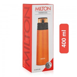 Milton Atlantis 400 Thermosteel Vacuum Insulated Bottle - Pink/Black, 400 ml