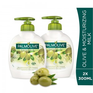 Palmolive Liquid Hand Soap Pump Olive & Milk Liquid Hand Wash - 2 x 300ml