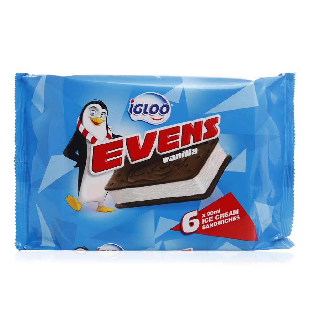 إغولو إيفينس ساندويش آيس كريم الفانيلا 6 X90 مل Price Buy Online In Dubai Uae Union Coop